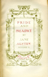 Pride and Prejudice title page